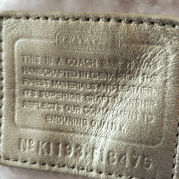 Coach Cream Shoulder Bag with Gold Accents - Picture 7 of 15